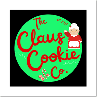 The Claus Cookie Company Baking Christmas Cookies Posters and Art